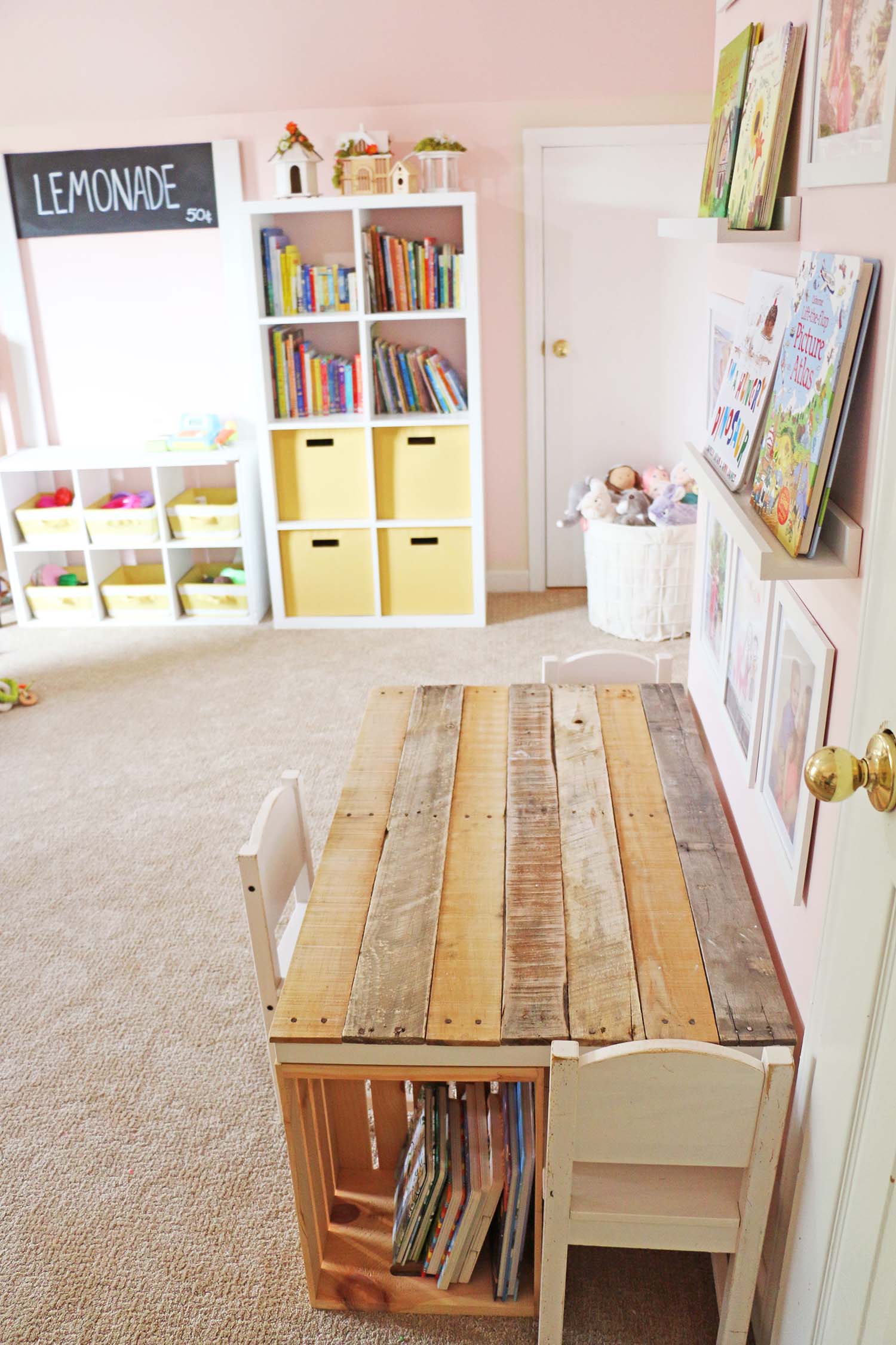 crate and kids table