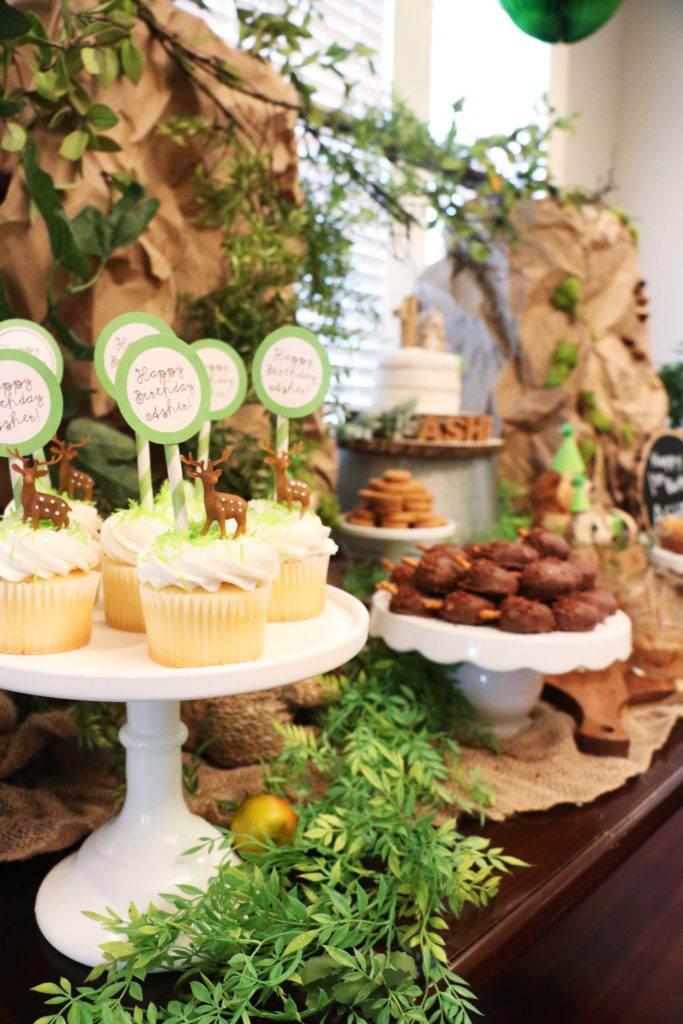 asher-woodland-themed-first-birthday-cupcakes