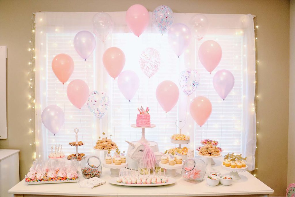 unicorn party dessert table-athomewithnatalie