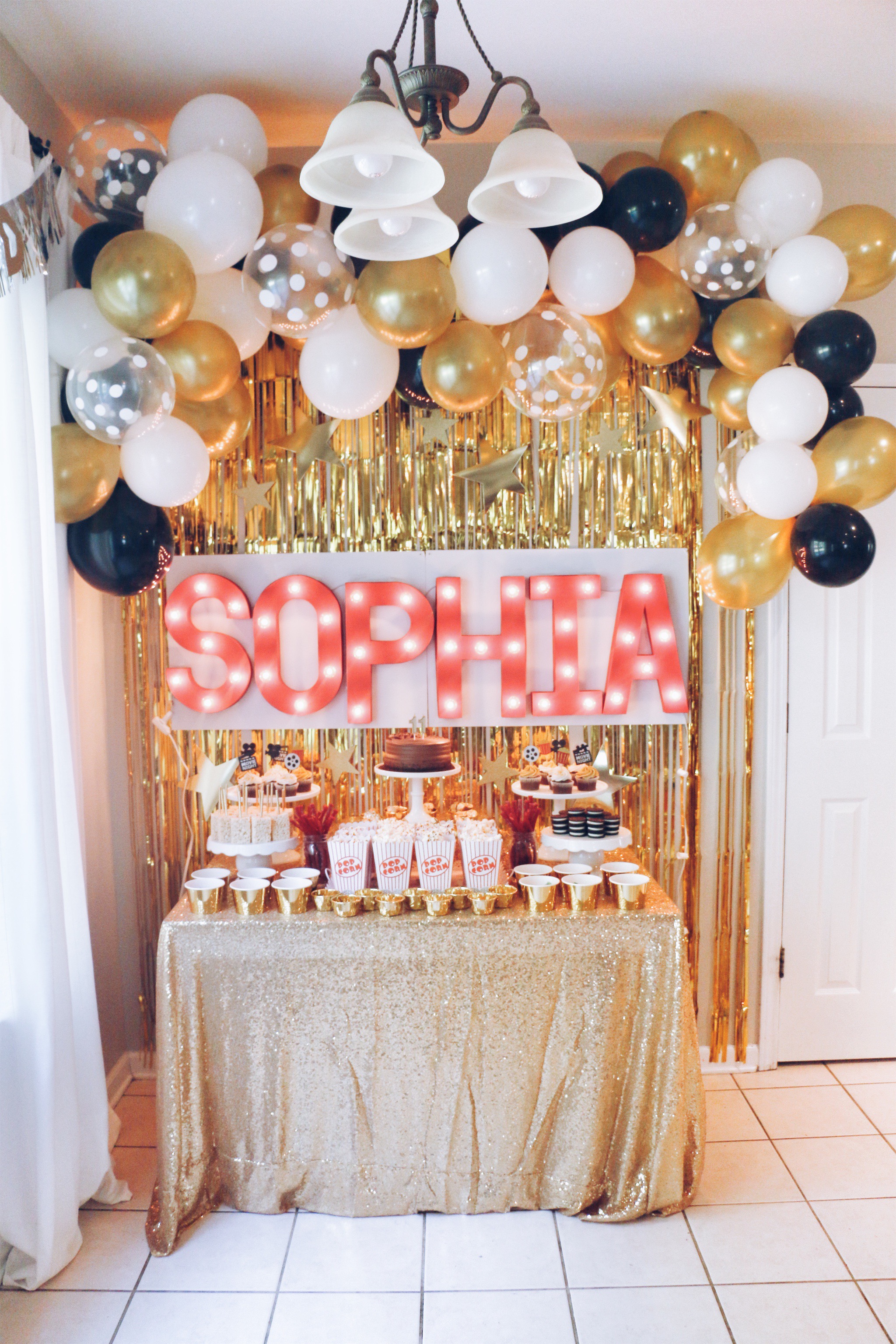 Sophia's 11th Birthday Party – Hollywood Movie Theme! – At Home With Natalie