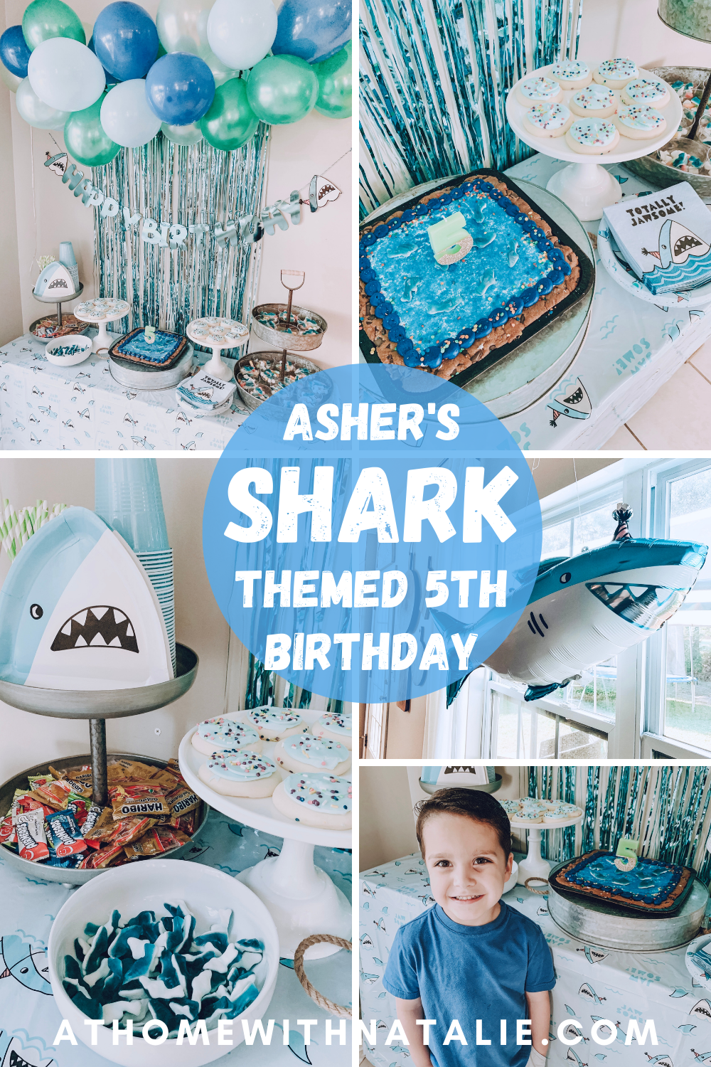 Shark Birthday Coloring Book: 5 year old boy birthday gift ideas