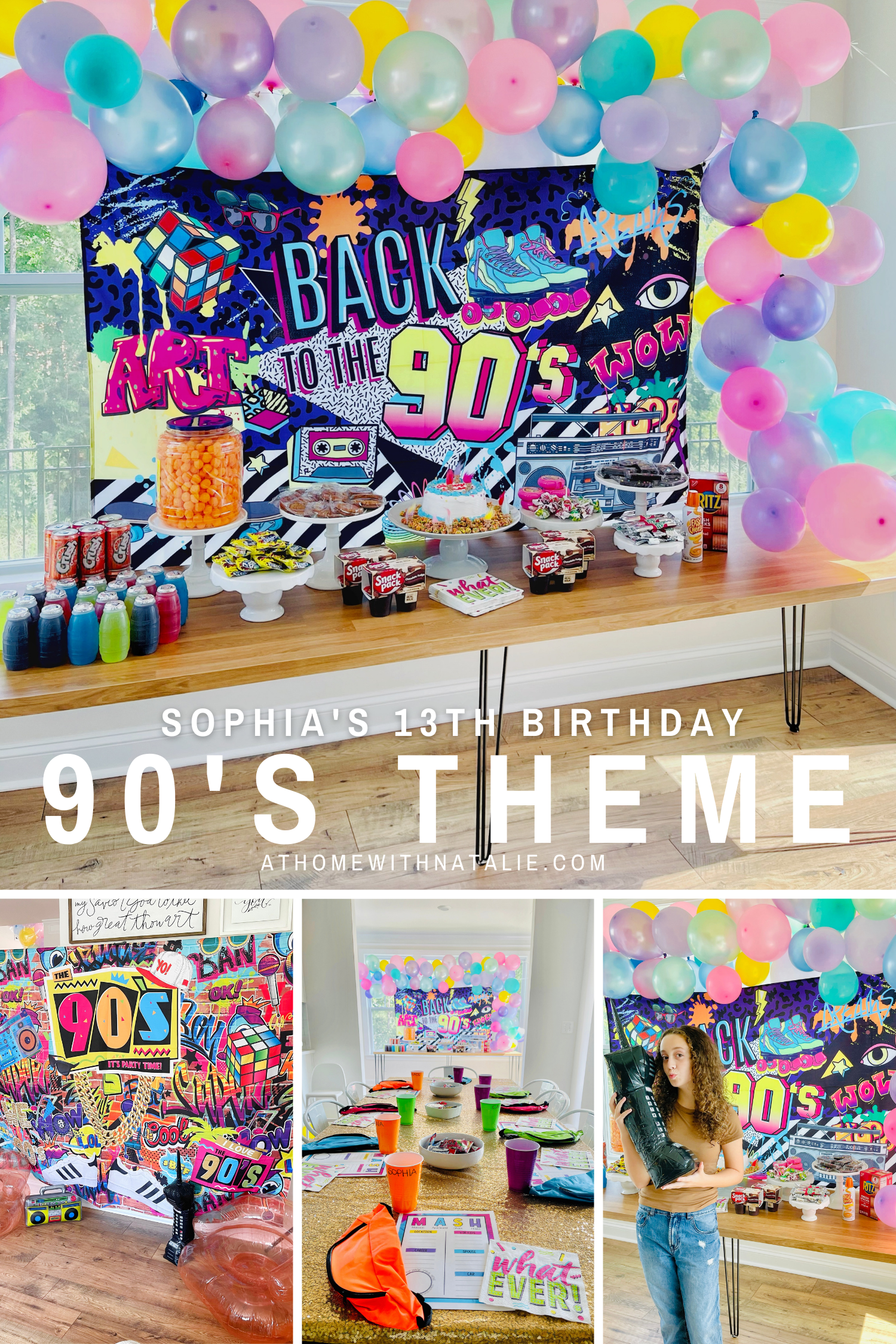 Sophia's 13th Birthday Party – 90's Theme! – At Home With Natalie