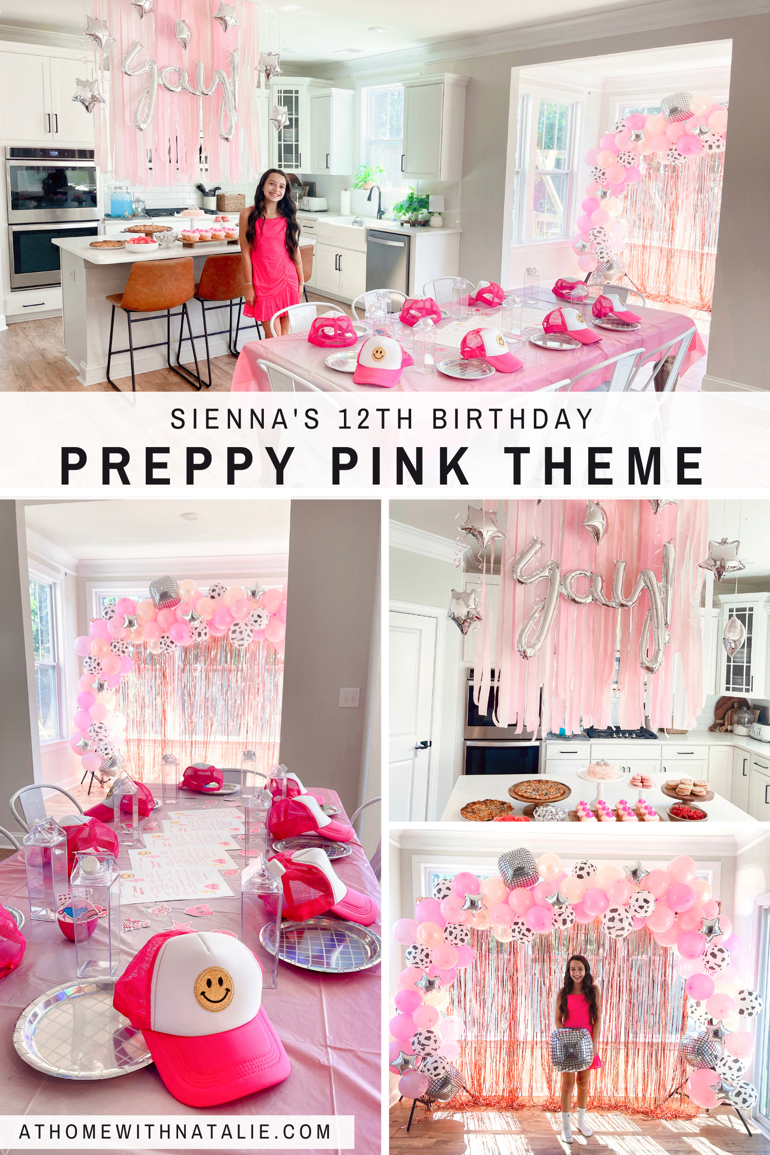 Sienna's 12th Birthday – Preppy Pink Theme – At Home With Natalie