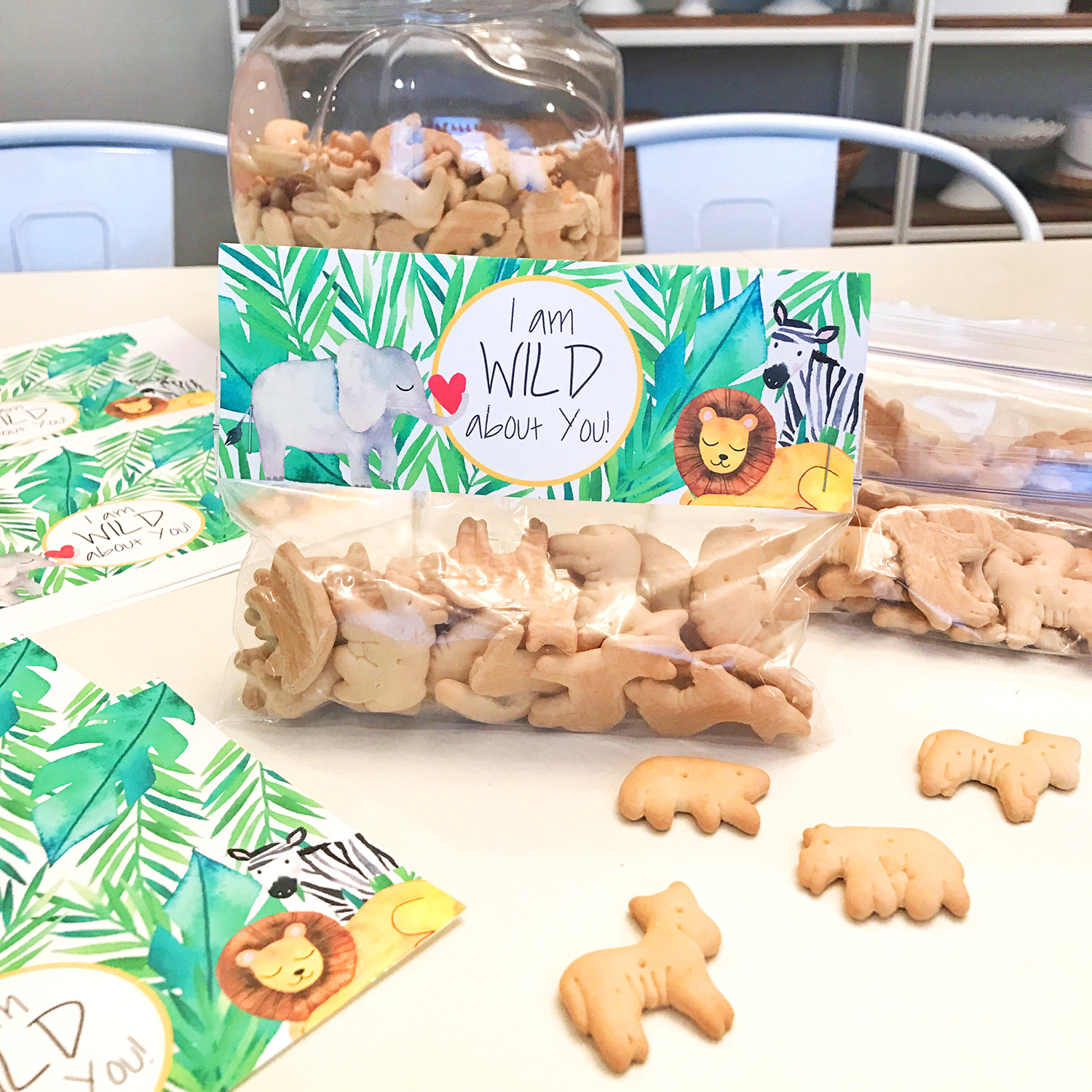 My Kids’ ‘Wild about you!’ DIY Valentines- Printable – At Home With Natalie