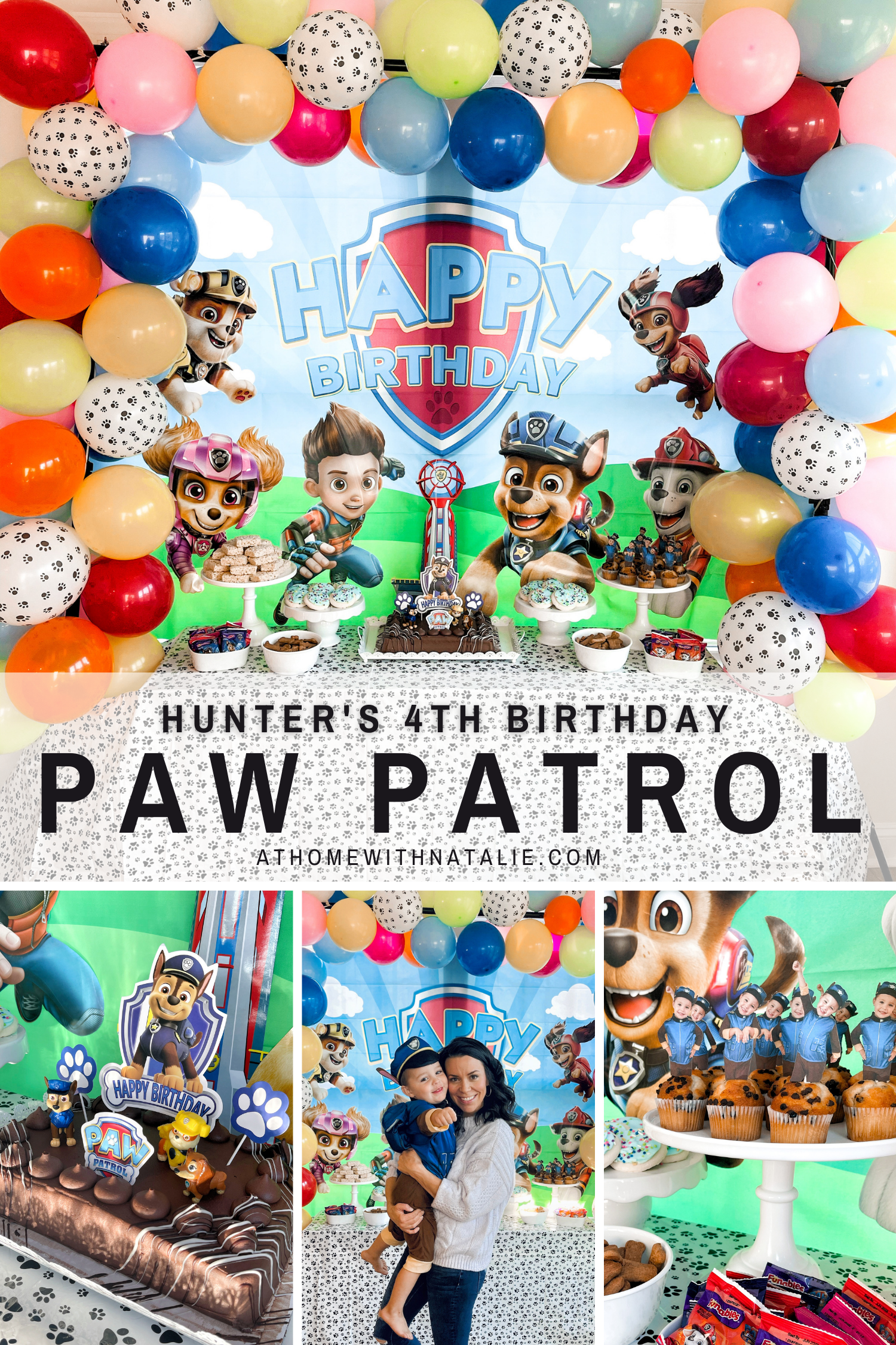Hunter S Paw Patrol Themed 4th Birthday Party At Home With Natalie